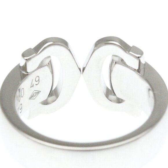 CARTIER 18k Silver Diamond 2C Ring - Picture 7 of 10